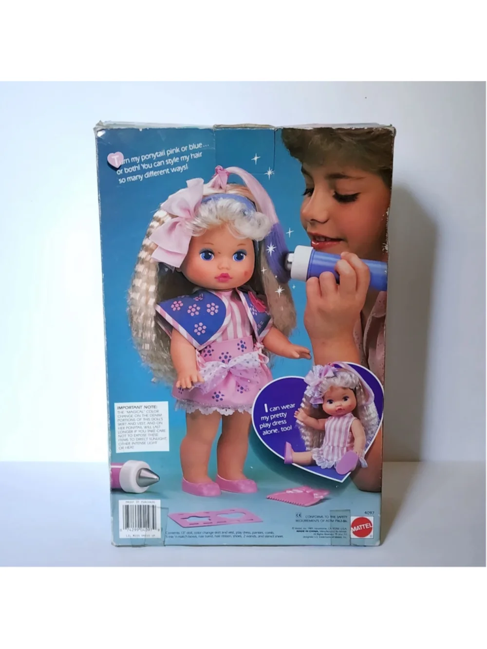 Vintage 1989 Mattel Lil Miss Dress Up Doll 4097 Brand New In Box NIB 80s Rare